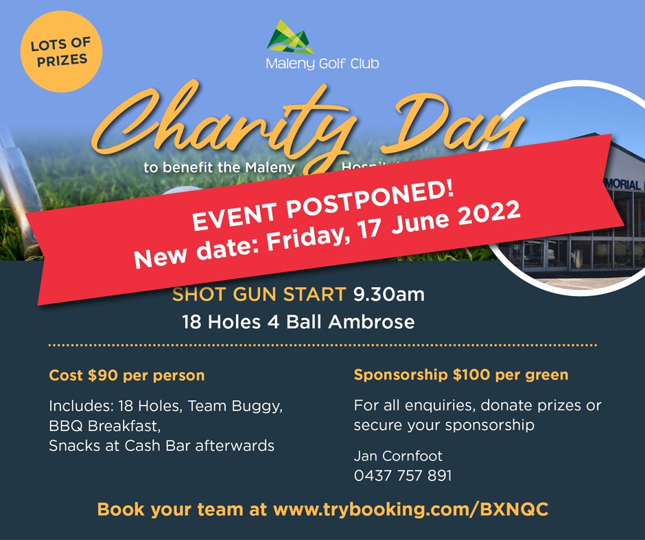 Charity Golf Day to benefit the Maleny Hospital Auxiliary